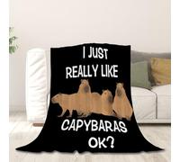 Juvanovo Coperte Capybara, 100 x 130 cm Capibara Coperta, Capybara Coperta in Flanella, Capibara Coperta in Morbido, Capybara Stuff, Capybara Regalo per Ragazzi e Ragazze (C)