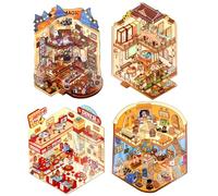 Juvanovo Stickers Capybara, Set di 4 Adesivi 3D Capybara, Adesivi di Scena Capybara, Adesivi di Case in Miniatura, Regali per Adulti e Bambini
