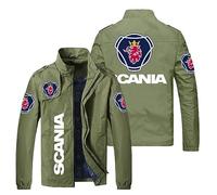 JUVENIL Uomo Leggero Estivo,Sc.an.ia Giubbotto Sportivo Bomber a Maniche Lunghe,Giaccone Retro Mod Unisex - Adulto,per Autunno-Inverno-Green||XL