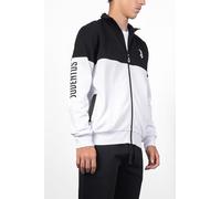 Juventus, Blusa Homewear in Felpa Garzata, Abbigliamento da Casa, Bianco e Nero con Logo della Juventus, in Cotone, Full Zip, Taglia 2XL