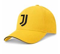 JUVENTUS Cappello Ufficiale Baseball Giallo con Logo JJ Nero - Berretto Regolabile - 100% Cotone - 2024011