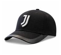 JUVENTUS Cappello Ufficiale Baseball Nero con Logo JJ Bianco- Berretto Regolabile - 100% Cotone - 2024022