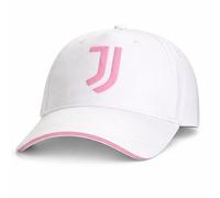 JUVENTUS Cappello Ufficiale Baseball Ufficiale Bianco Rosa con Logo Ricamato - Cappello Ufficiale in Cotone con Visiera Curva - 100% Cotone - 2024008