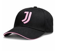 JUVENTUS Cappello Ufficiale Nero Rosa Baseball con Logo Ricamato - Berretto Ufficiale con Visiera Curva - 100% Cotone - 2024004