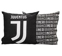 JUVENTUS CUSCINO ARREDO cm 40 x 40 CAMERETTA UFFICIALE FC NUOVO LOGO JJ BIANCO NERO (NERO)
