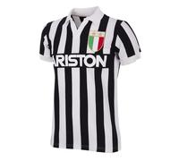 Juventus FC 1984 - 85 Retro Football Shirt Black; White XS