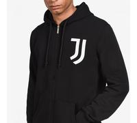 Juventus Felpa Nera Allenamento con Cappuccio Logo Bianco Stagione 2020/21 Uomo