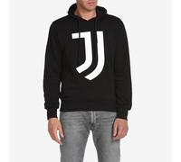 Juventus Felpa Nera con Cappuccio Logo Bianco Core Collection Originale Uomo