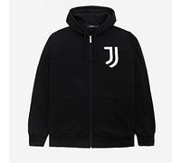 JUVENTUS Felpa Nera Uomo con Cappuccio - 100% Originale - 100% Prodotto Ufficiale (Taglia S)