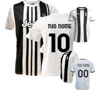 JUVENTUS Maglia Calcio Juve Bianco Nera | Campionato Calcio Serie A | Replica Ufficiale Autorizzata FC |Personalizzabile con Nome e Numero PS 41410-MIX-2