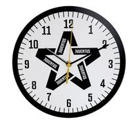 JUVENTUS Orologio da Parete e Tavolo Football Club Ufficiale | Diametro 16 cm - 24 cm | 42562 (Bianco Stella Nera Ø24)