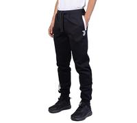 Juventus, Pantalone Homewear in Felpa Garzata, Coulisse in Vita, Due Tasche Laterali, Colore Nero con Logo Juventus, Taglia S
