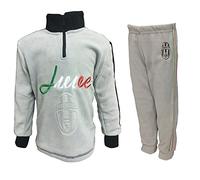 JUVENTUS Pigiama Bambino Lungo in Pile Mezza Zip Prodotto Ufficiale Art. JU16023 (Grigio, 4 Anni)
