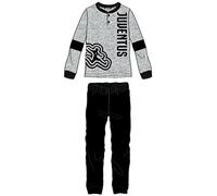 JUVENTUS Pigiama Bambino Serafino Modello Neck, Colore Grigio e Nero MOD. JU16100 Prodotto Ufficiale (4 Anni)