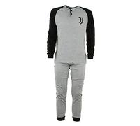 Juventus Pigiama Homewear Uomo Prodotto Ufficiale Cotone Leggero Pigiama Serafino Manica Lunga e Pantalone Lungo in Diversi Colori Colori (L/50, 14105 Grigio Mel)