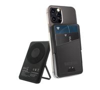 JUVENTUS Powerbank Portafogli - con ricarica Wireless MagSafe 5000mAh - Compatibile con Apple e Android, Ricarica Rapida Wireless e via Cavo Type-C - Cavo Incluso - Prodotto ufficiale (Nero)