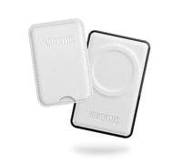 JUVENTUS Powerbank Portafogli - con ricarica Wireless MagSafe 5000mAh - Compatibile con Apple e Android, Ricarica Rapida Wireless e via Cavo Type-C - Cavo Incluso - Prodotto ufficiale (Combo Bianco)
