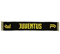 JUVENTUS Sciarpa Jacquard Ufficiale Nero/Giallo 100% Acrilico con Scritta 2400196
