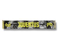 JUVENTUS Sciarpa Jacquard Ufficiale Nero/Giallo 100% Acrilico con Scritta 2400198A