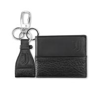 Juventus - Set Portafoglio Slim e Portachiavi in Pelle, Prodotto Ufficiale