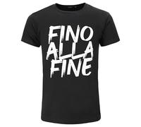 Juventus - T-Shirt Fino alla Fine, Prodotto Ufficiale, Maglietta da Uomo, Nera, M