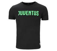 Juventus - T-Shirt Graphic con Scritta Verde, Prodotto Ufficiale, Maglietta da Bambino, Nera, 10 Anni