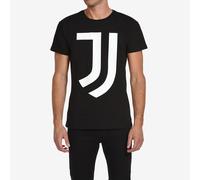 Juventus T-Shirt Nera cotone Girocollo Logo Bianco Core Collection Uomo