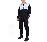 Juventus, Tuta da Casa da Uomo, Pigiama Homewear in Felpa Garzata, Felpa con Full Zip e Pantalone con Coulisse in Vita, con Logo Juventus Lato Cuore, Bianco, Taglia 2XL