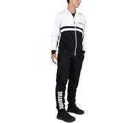 Juventus, Tuta da Casa da Uomo, Pigiama Homewear in Felpa Garzata, Felpa con Full Zip e Pantalone con Coulisse in Vita, con Scritta Juventus Lato Cuore, Bianco, Taglia L