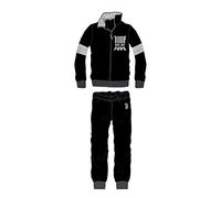 Juventus Tuta Felpa Uomo in Full Zip con Tasche, Zip Intera, Casa, Originale Idea Regalo (S, Nero)