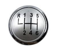 Juvra Pomello del cambio dell'auto Car Styling Leva Del Pomello Cambio Stick Emblema Della Copertura Protezione Per 9N 9N2 GTI 2002 2003 2004 2005 2006 2007 2008 2009 2010(D'argento,6 Speed)