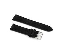 Juwaacoo Cinturino per orologio in pelle scamosciata Cinturino per orologio retrò in pelle 18mm 19mm 20mm 22mm Accessori per orologi, Nero, 19mm