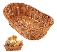 Juwacoo Cestino Ovale in Rattan Tessuto per Pane e Frutta, Cesto Porta in Vimini, Cestello di Fermentazione e Lievitazione