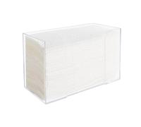 Juwacoo Dispenser per asciugamani di carta da appoggio, porta tovaglioli per ospiti, trasparente, adatto per asciugamani di carta piegati a Z, piegati a C o multipiegati