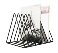 Juwacoo Scaffale per dischi in vinile, supporto per dischi, portariviste, supporto per LP a 9 slot, scaffale per dischi, supporto per dischi in vinile CD per ufficio/CD/rivista, 500048512