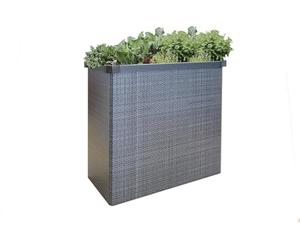 JUWEL Aiuola rialzata per balconi e terrazze, Easy Garden (Rattan Grigio, da Montare Rapidamente, Pieghevole, Grande Volume di riempimento, a Prova di lumache) 20090