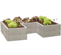 JUWEL Aiuola rialzata Timber ErgoLine (aiuola rialzata a Forma di U, Consente Un Funzionamento ergonomico, Numerose Varianti di Montaggio, Dimensioni: 185 x 125 cm, Altezza 40 cm) 20479