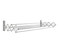 Stendibiancheria Juwel Ruck Zuck 120 (stendibiancheria estensibile, stendibiancheria per interni ed esterni, portata 20 kg, lunghezza di asciugatura 8 m, barre in acciaio plastificato) 40133