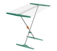 JUWEL Superdry Basic 40804-Stendibiancheria (con Filo stendibiancheria, Lunghezza 11 m, Colore Menta, Bagno e Balcone), Alluminio