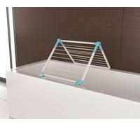 Juwel Superdry Wing menta (stendino pieghevole per vasca da bagno, lunghezza di asciugatura 8,8 m, stendino per doccia/balcone, con stendibiancheria in plastica) 40807