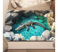 JUXDZISHW G, 50 x 80, Tappeto 3D con illusione ottica 3D, tappeto colorato con vortice trippy, realistico, per soggiorno e camera da letto