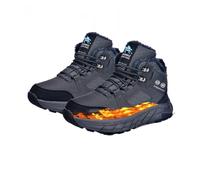 JUXDZISHW Grigio,45,Donna Stivali da Neve Invernali Scarpe Allineato Pelliccia Caloroso Caviglia Piatto Stivaletti Sportive Boots Escursionismo con 3 niveles de calefacción