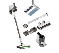 JUXDZISHW Nero,Elettrico Senza Fili, Lavapavimenti con Aspirapolvere Senza Fili Potente Scopa Elettrica Pulizia Rapida Silenziosa con Serbatoio 350ml e Faro LED per Pavimenti Legno, Piastrelle e Duri