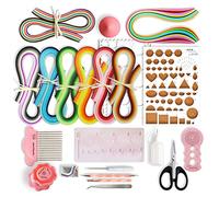 JUYA Paper Quilling kit con 960 strisce e 13 strumenti(Rosa, Larghezza Carta 3mm)