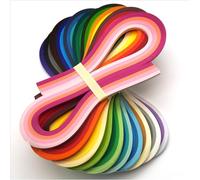 JUYA Set di Strisce Quilling Spesse e Multicolore, 160+ GSM, 40 Colori, 10 Temi, 800 Strisce, Lunghezza 54 cm QP540C40H-07 (Larghezza 7 mm)