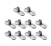 JUYAXIN 10 x 14G Piercing Ancore CZ Top e 3 fori Grado 23 per basi Body Piercing Gioielli per le Donne M Piercing Ombelico Piercing Ombelico Punk Rock Collana Ragazze in pelle 's