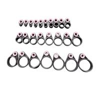 JUYAXIN 15 pezzi/25 anelli guida per canna da pesca, anelli in silicone, accessori per esterni, facili da installare, guide luminose