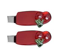 JUYAXIN 2 fermagli per capelli alla moda con ciliegie realistiche, eleganti fermagli per capelli da donna e ragazza