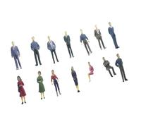 JUYAXIN 25 pezzi assortiti pose modello treno layout miniatura persone figurine perfette per fai da te e mostre decorazione figure colorate scena della città