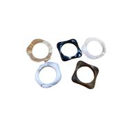 JUYAXIN 5PCS Acrilico Gradiente Marmorizzato Anelli Unici Disegni Ombres Impilabile Comfort Gioielli Donne Sua Acrilico Ombres Anelli Set, One Size, come descritto, come descritto